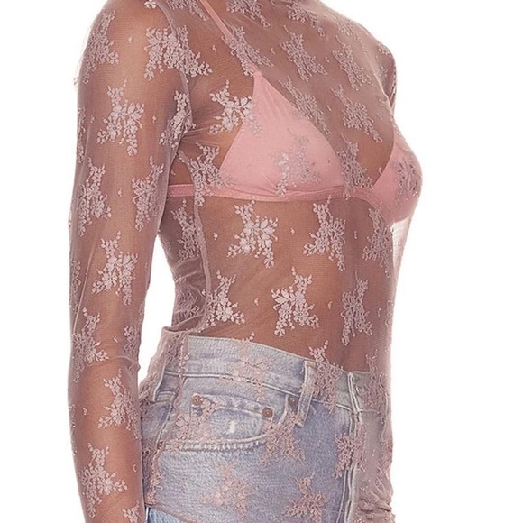 Tops - NWOT Layering Top - Pink Floral Lace